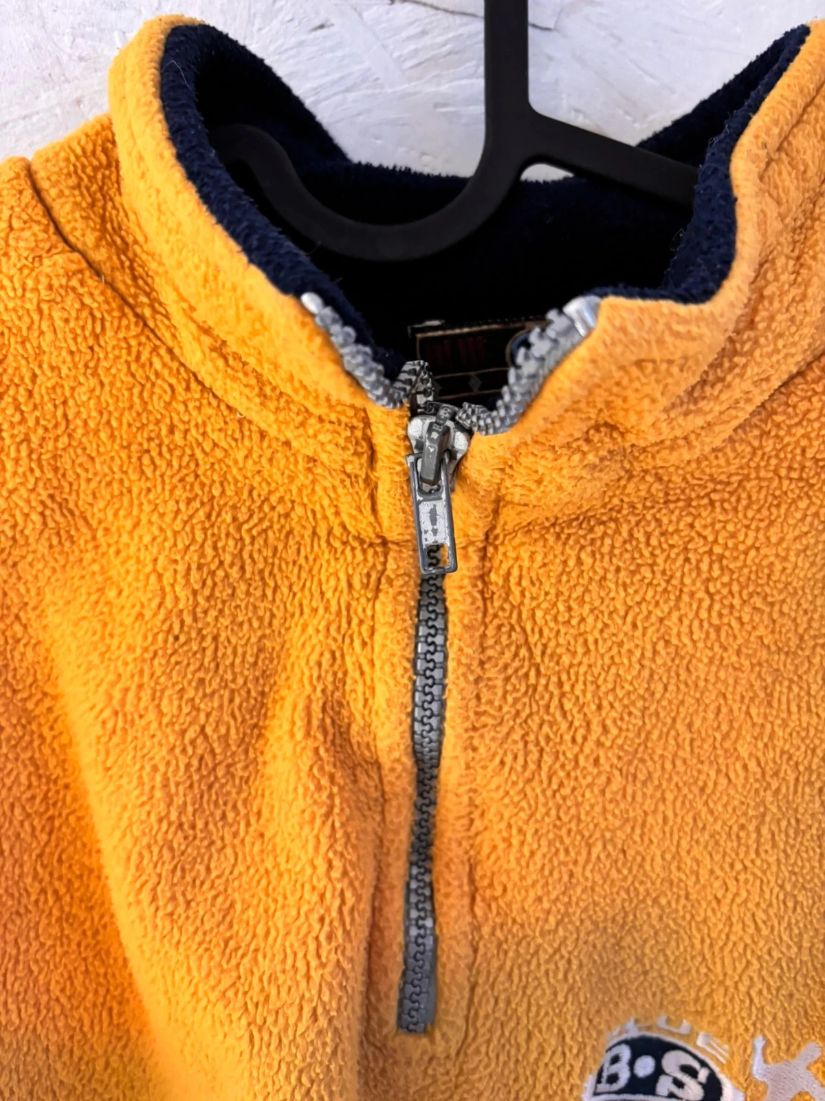 Sweat polaire vintage y2k jaune moutarde à demi-zip – Blue Studio – 16 ans / S – photo 5